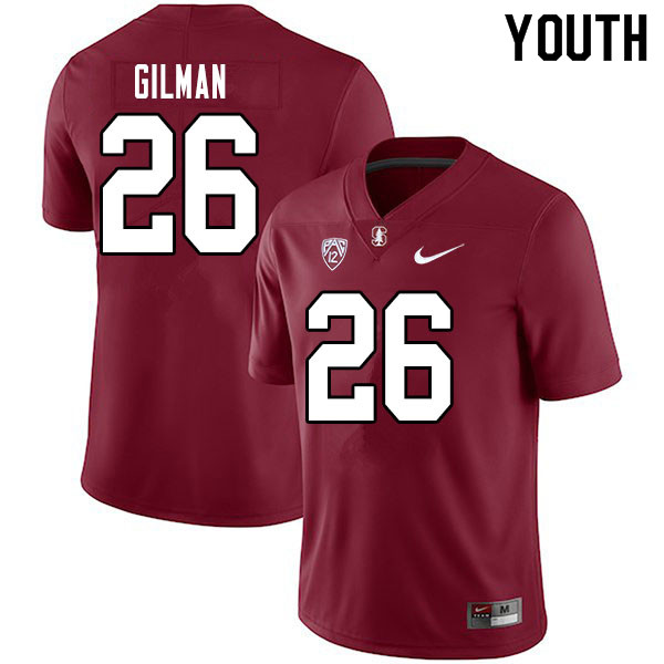 Youth #26 Alaka'i Gilman Stanford Cardinal College Football Jerseys Sale-Cardinal - Click Image to Close